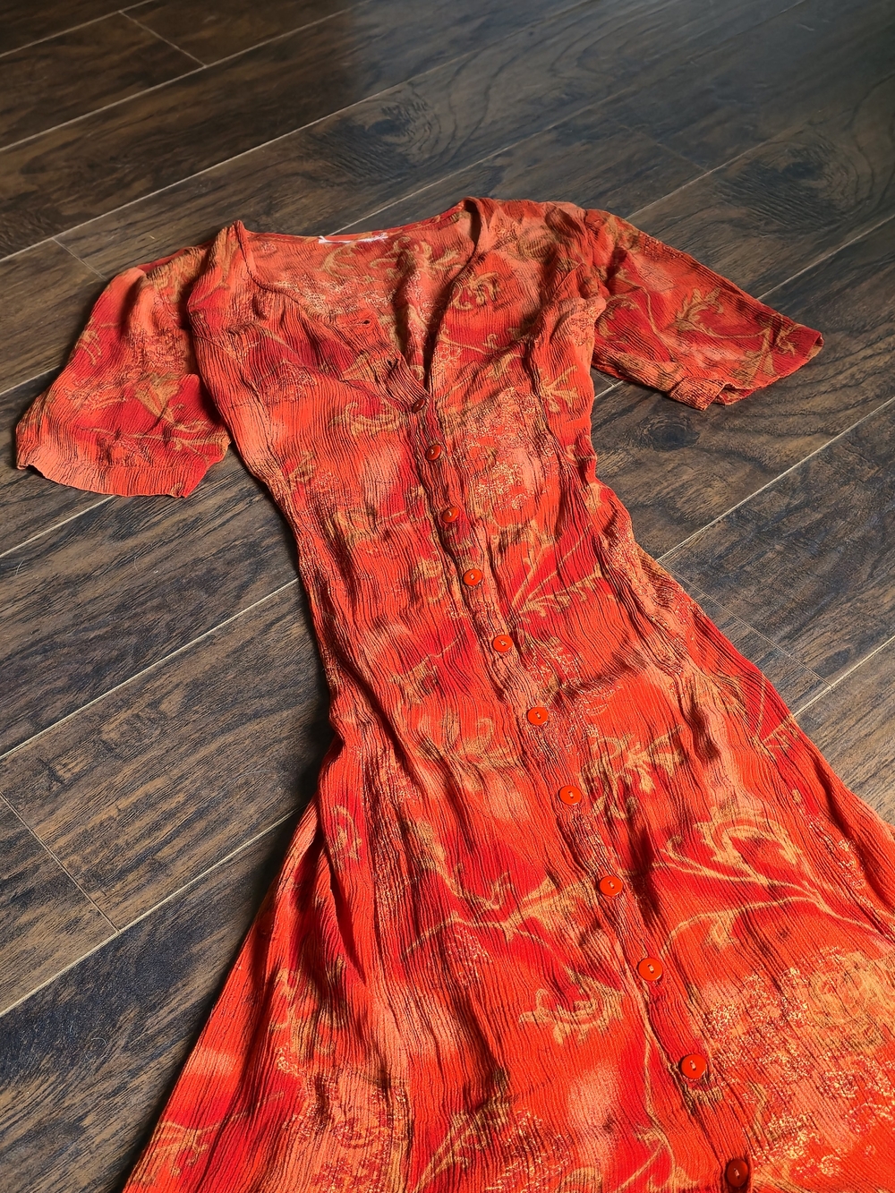 🧡Burnt Orange Cottagecore Dress🧡